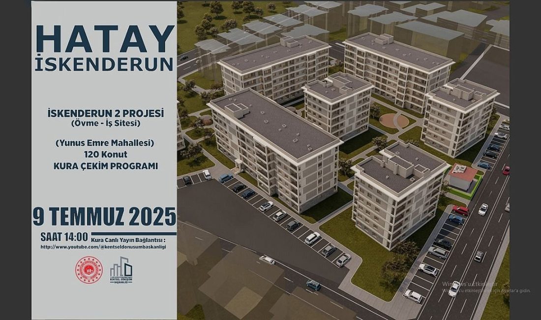 HATAY – İskenderun’da yapımı tamamlanan sosyal konutlar için beklenen gün