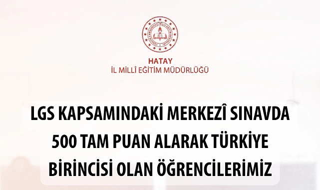 Hatay İl Milli Eğitim Müdürlüğü, 2025 Liselere Geçiş Sistemi (LGS)
