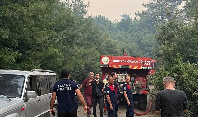 Dörtyol ilçesinde dün çıkan orman yangını sonrası, yangının yayılma riskine