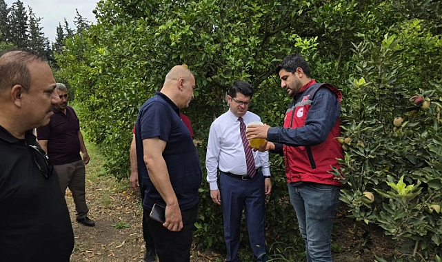 Arsuz Kaymakamı Fatih Eroğlu, ilçeye bağlı Arpaçiftlik Mahallesi’nde bulunan Organik Tarım bahçesini