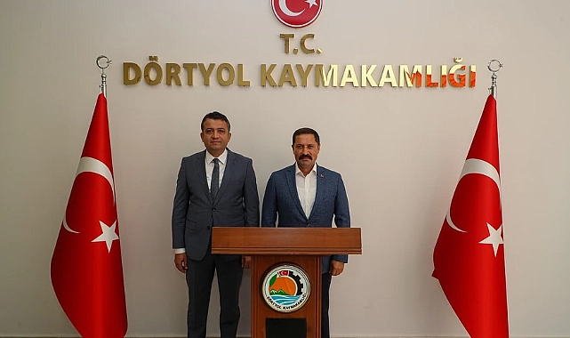 Hatay Valisi Mustafa Masatlı, Dörtyol Kaymakamlığı’na atanan Mehmet Keklik’e hayırlı