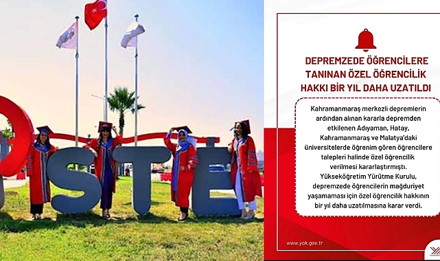İskenderun Teknik Üniversitesi (İSTE), YÖK’ün 6 Şubat depremlerinin ardından, depremden